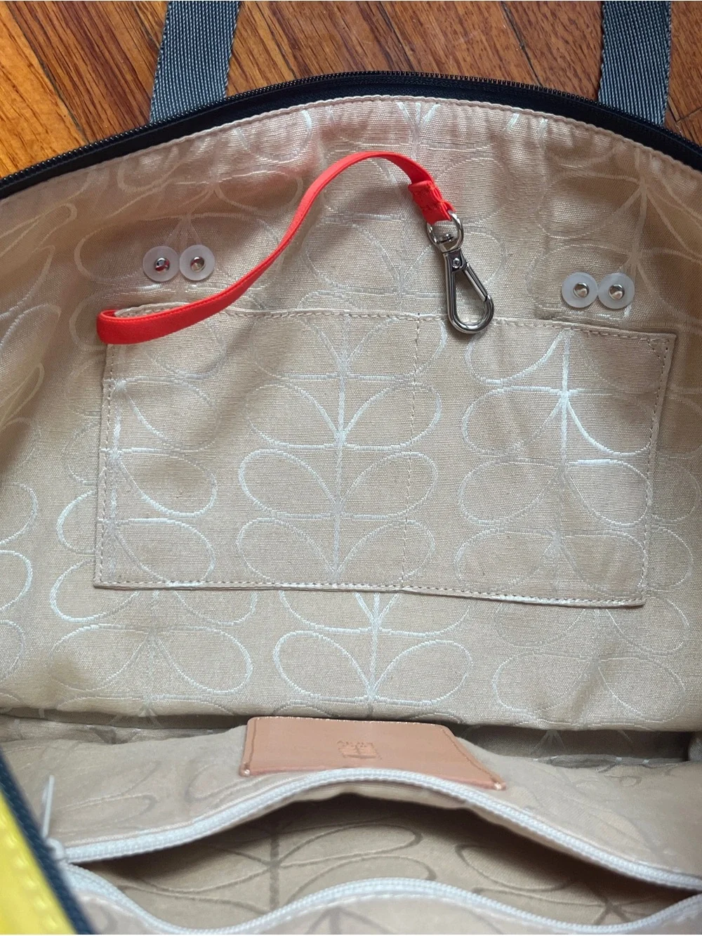 Orla Kiely Stem Zip Shopper Tote Bag – Vibrant Yellow